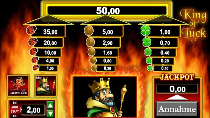 King of Luck slot game play Merkur Gaming
